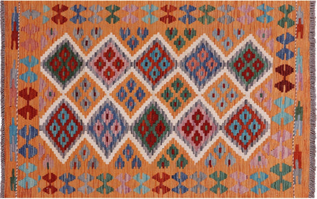 Wool On Wool Reversible Kilim Flat Weave Rug - Manhattan Rugs