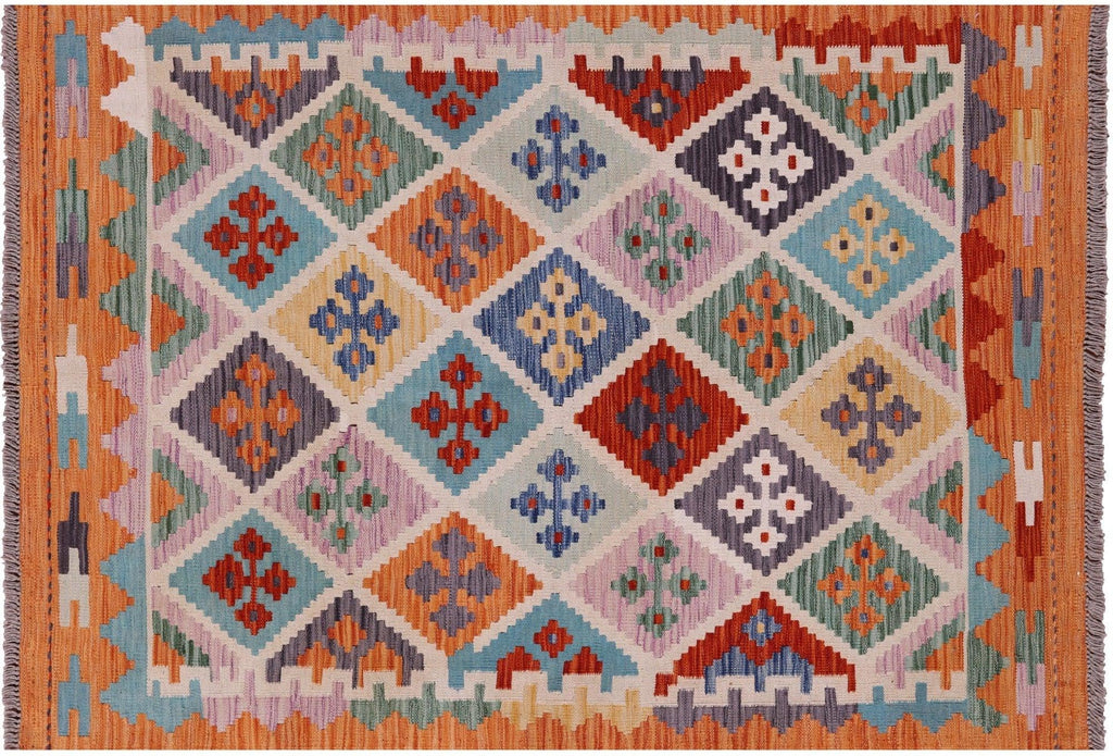 Reversible Flat Weave Kilim Wool On Wool Rug - Manhattan Rugs
