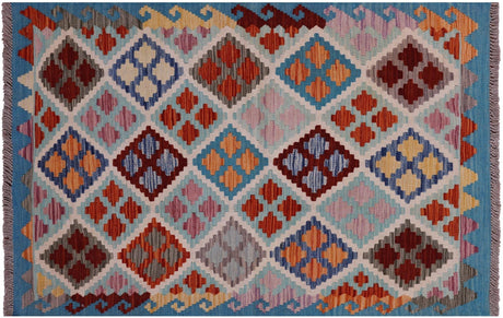 Kilim Flat Weave Wool On Wool Reversible Rug - Manhattan Rugs