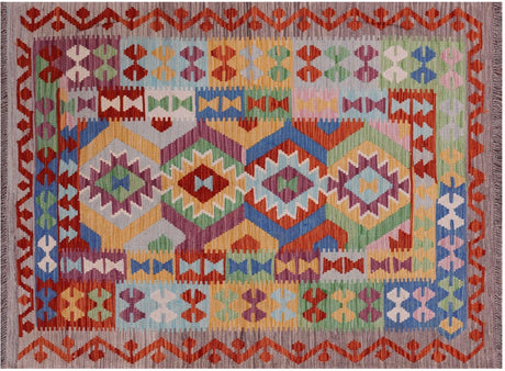 Reversible Wool On Wool Kilim Flat Weave Rug - Manhattan Rugs