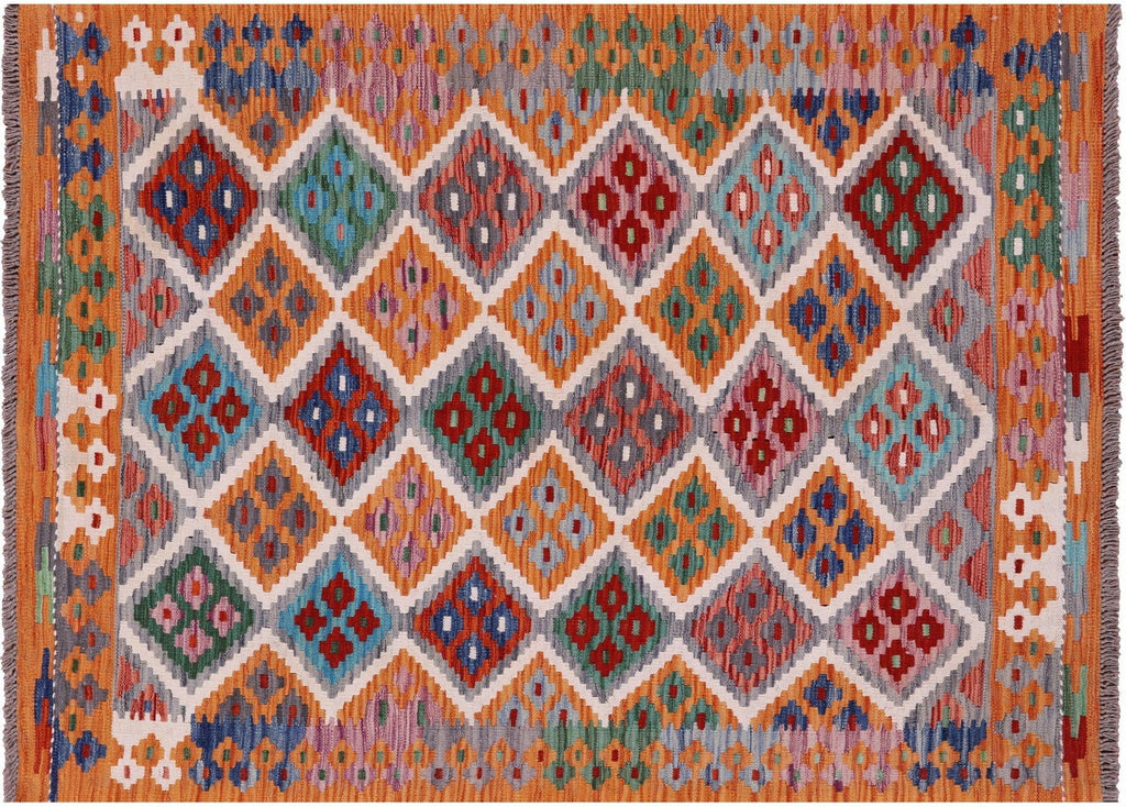 Reversible Kilim Flat Weave Wool On Wool Rug - Manhattan Rugs