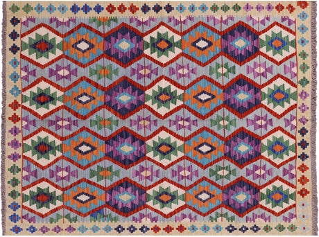 Reversible Flat Weave Kilim Wool On Wool Rug - Manhattan Rugs