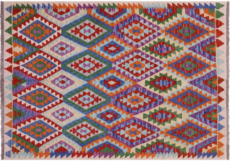 Wool On Wool Reversible Kilim Flat Weave Rug - Manhattan Rugs