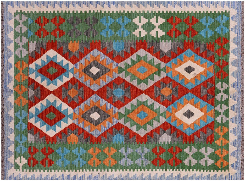 Reversible Flat Weave Kilim Wool On Wool Rug - Manhattan Rugs