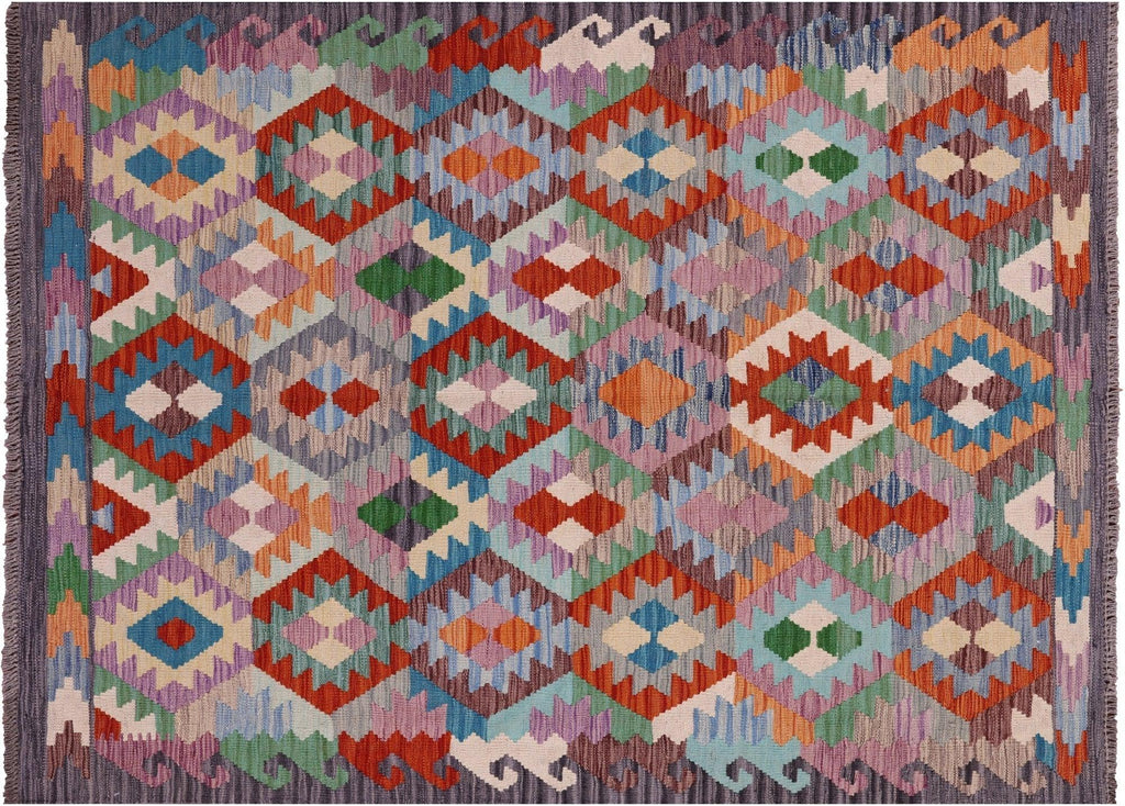 Kilim Flat Weave Wool On Wool Reversible Rug - Manhattan Rugs