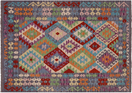 Kilim Flat Weave Reversible Wool On Wool Rug - Manhattan Rugs