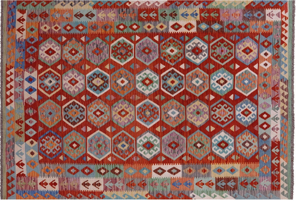 Reversible Kilim Flat Weave Wool On Wool Rug - Manhattan Rugs