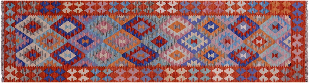 Kilim Flat Weave Wool On Wool Runner Reversible Rug - Manhattan Rugs