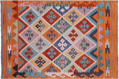 Reversible Kilim Flat Weave Wool On Wool Rug - Manhattan Rugs