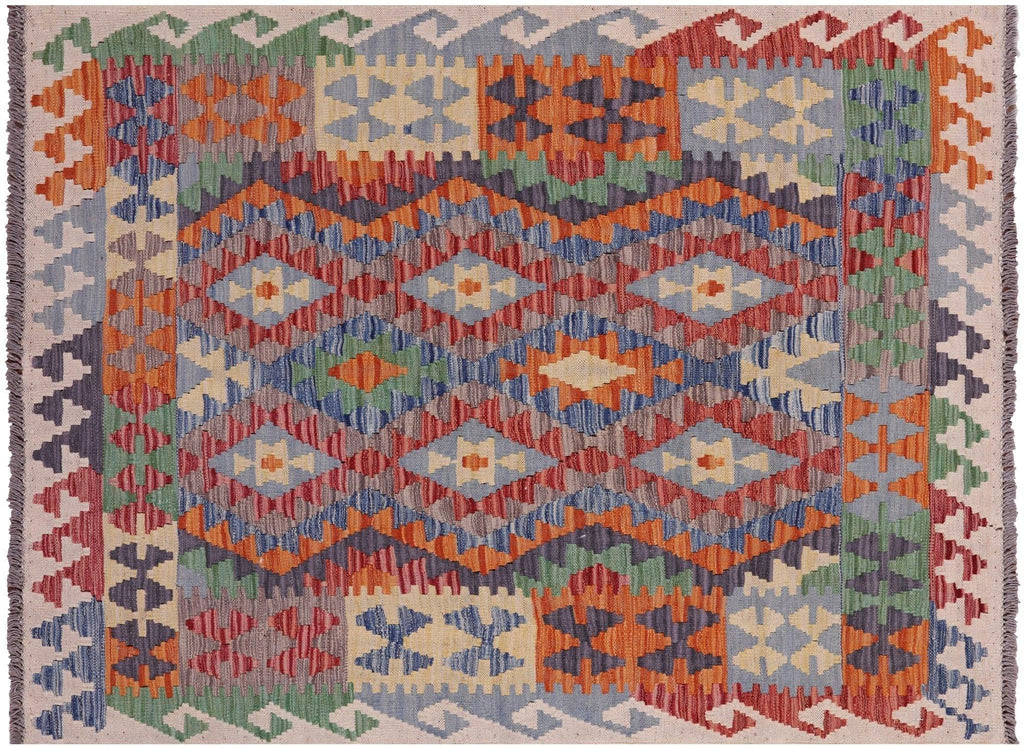 Wool On Wool Reversible Kilim Flat Weave Rug - Manhattan Rugs