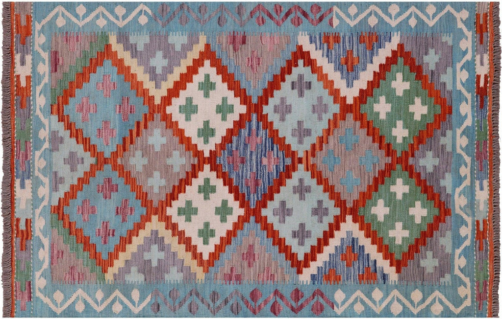 Kilim Flat Weave Reversible Wool On Wool Rug - Manhattan Rugs