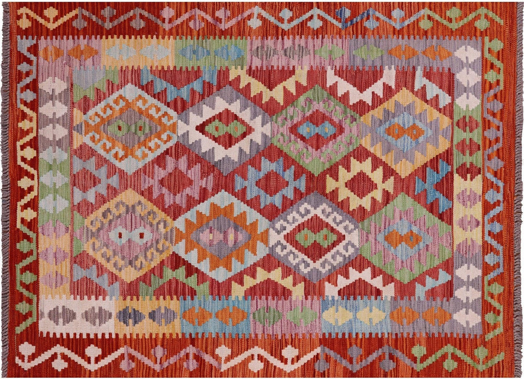 Reversible Kilim Flat Weave Wool On Wool Rug - Manhattan Rugs
