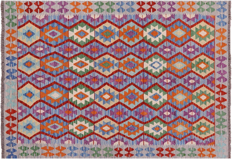 Kilim Flat Weave Reversible Wool On Wool Rug - Manhattan Rugs