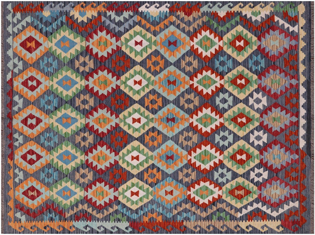 Reversible Kilim Flat Weave Wool On Wool Rug - Manhattan Rugs