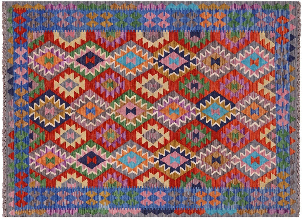 Flat Weave Kilim Reversible Wool On Wool Rug - Manhattan Rugs