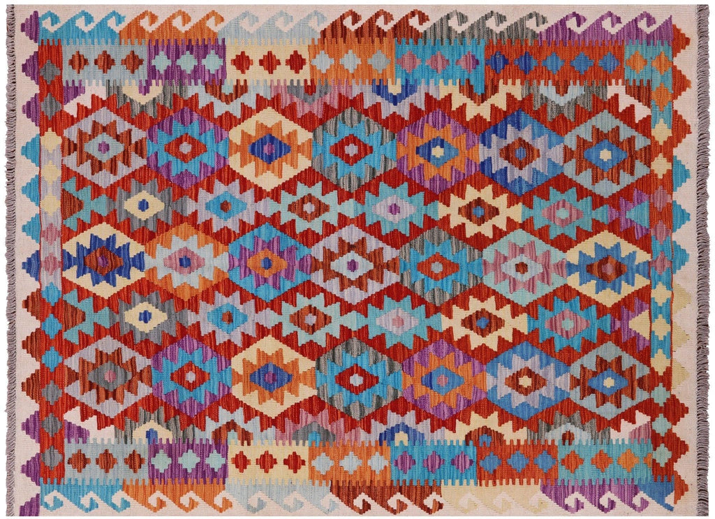 Reversible Flat Weave Kilim Wool On Wool Rug - Manhattan Rugs