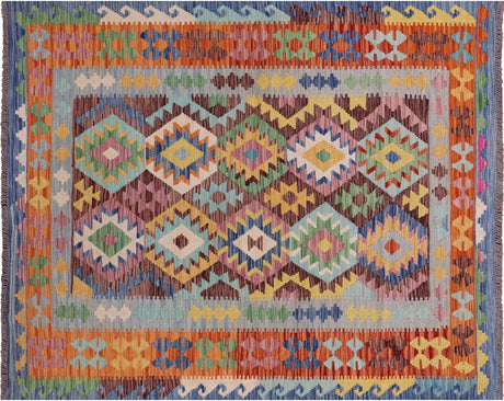 Kilim Flat Weave Reversible Wool On Wool Rug - Manhattan Rugs