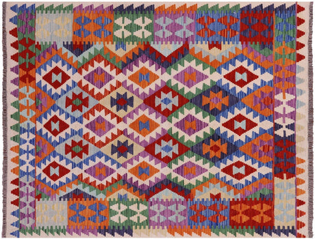 Wool On Wool Reversible Kilim Flat Weave Rug - Manhattan Rugs