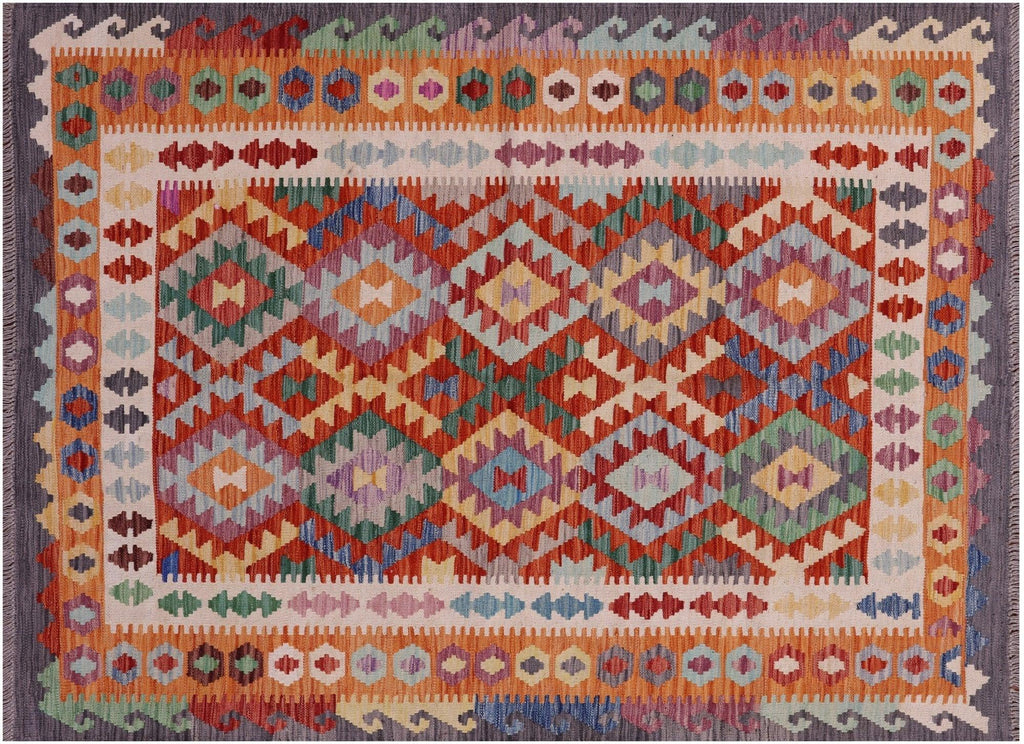 Kilim Flat Weave Wool On Wool Reversible Rug - Manhattan Rugs