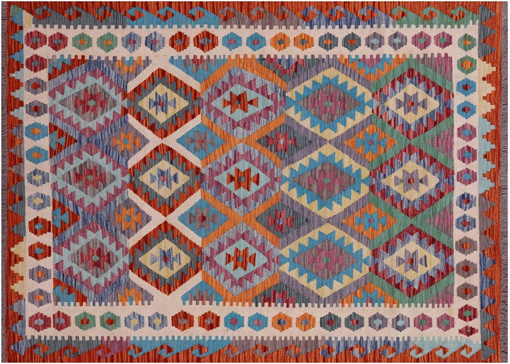 Kilim Flat Weave Reversible Wool On Wool Rug - Manhattan Rugs