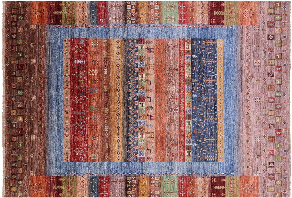 Tribal Persian Gabbeh Hand Knotted Wool Rug - Manhattan Rugs