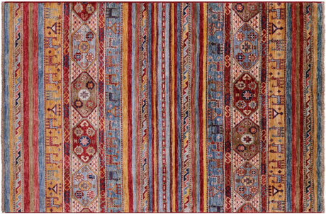Persian Gabbeh Tribal Handmade Wool Rug - Manhattan Rugs