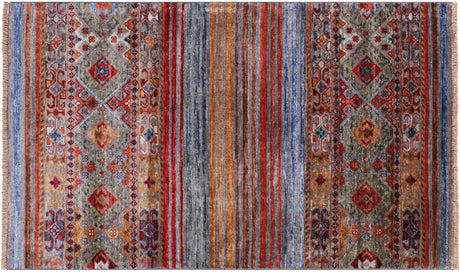 Super Kazak  Khorjin Hand-Knotted Wool Rug - Manhattan Rugs