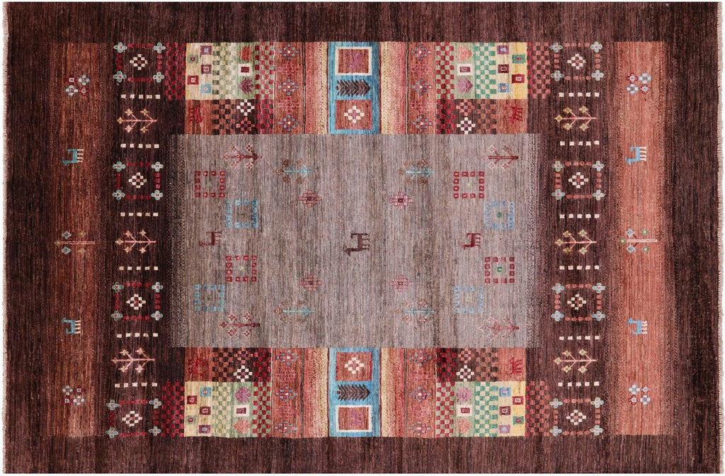 Persian Gabbeh Tribal Handmade Wool Rug - Manhattan Rugs