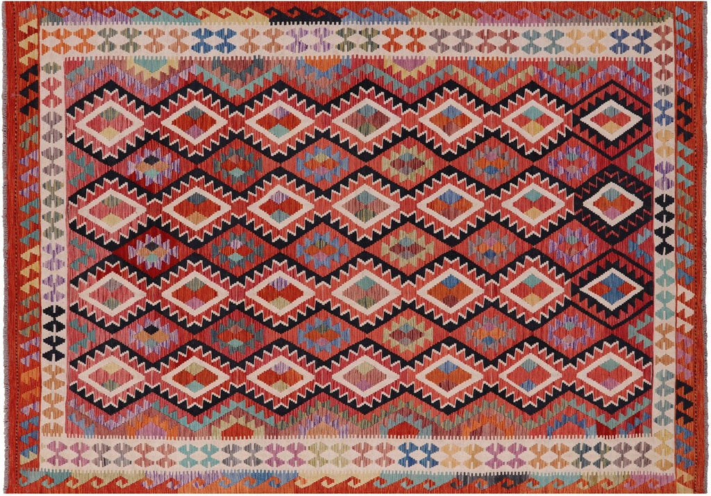 Reversible Wool On Wool Kilim Flat Weave Rug - Manhattan Rugs