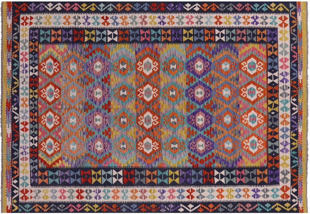 Reversible Wool On Wool Kilim Flat Weave Rug - Manhattan Rugs