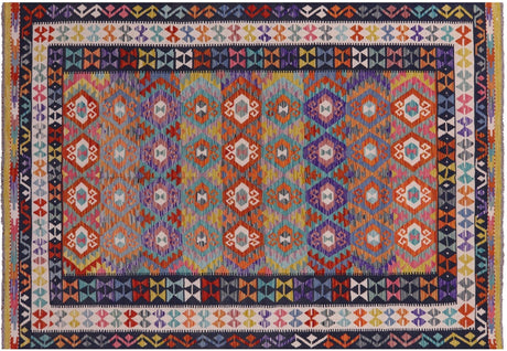 Reversible Wool On Wool Kilim Flat Weave Rug - Manhattan Rugs