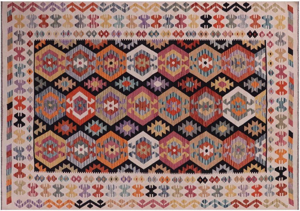 Reversible Flat Weave Kilim Wool On Wool Rug - Manhattan Rugs