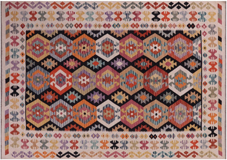Reversible Flat Weave Kilim Wool On Wool Rug - Manhattan Rugs