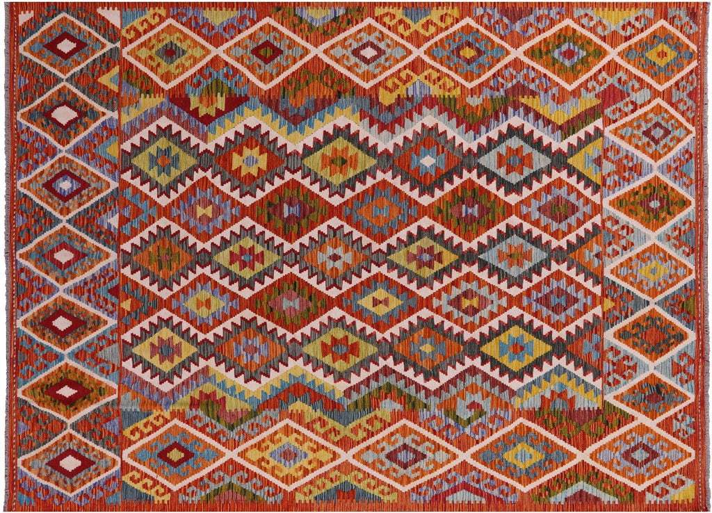 Kilim Flat Weave Reversible Wool On Wool Rug - Manhattan Rugs