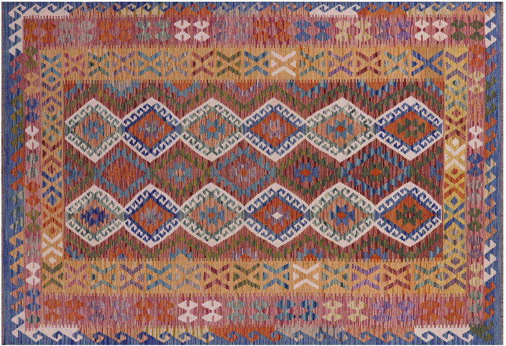 Kilim Flat Weave Reversible Wool On Wool Rug - Manhattan Rugs