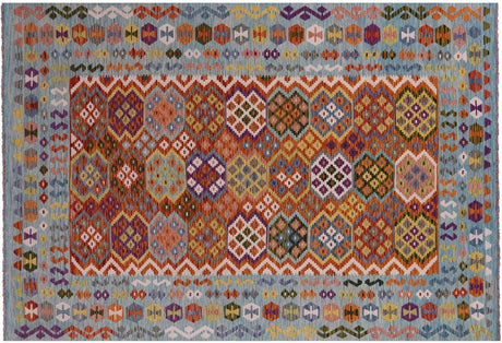 Kilim Flat Weave Reversible Wool On Wool Rug - Manhattan Rugs