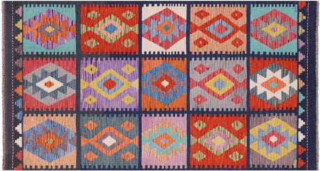 Kilim Flat Weave Wool On Wool Reversible Rug - Manhattan Rugs