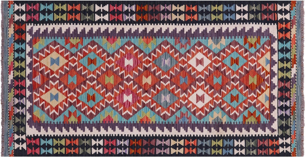 Wool On Wool Flat Weave Kilim Runner Reversible Rug - Manhattan Rugs