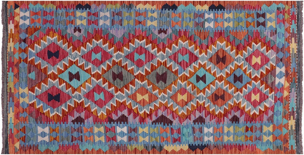 Runner Reversible Kilim Flat Weave Wool On Wool Rug - Manhattan Rugs