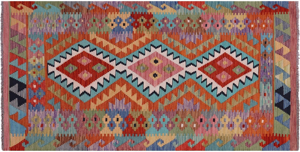 Kilim Flat Weave Reversible Wool On Wool Runner Rug - Manhattan Rugs