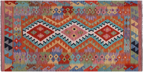 Kilim Flat Weave Reversible Wool On Wool Runner Rug - Manhattan Rugs