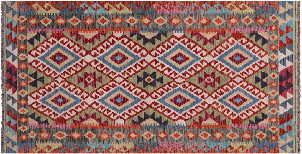 Runner Wool On Wool Reversible Kilim Flat Weave Rug - Manhattan Rugs