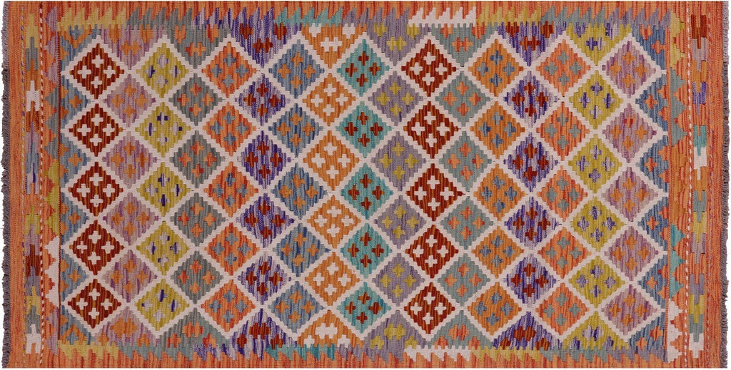 Wool On Wool Kilim Flat Weave Reversible Runner Rug - Manhattan Rugs