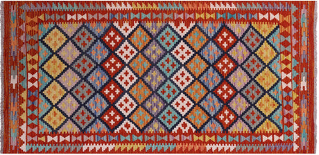 Reversible Wool On Wool Kilim Flat Weave Runner Rug - Manhattan Rugs