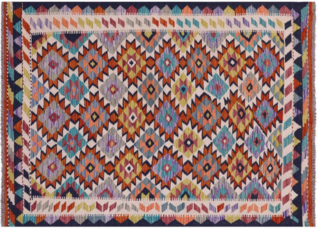 Reversible Flat Weave Kilim Wool On Wool Rug - Manhattan Rugs
