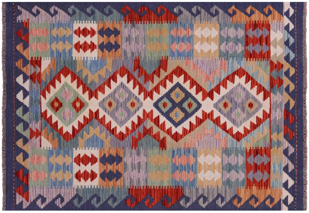Reversible Kilim Flat Weave Wool On Wool Rug - Manhattan Rugs