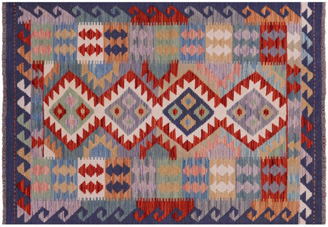 Reversible Kilim Flat Weave Wool On Wool Rug - Manhattan Rugs
