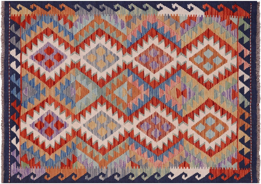 Kilim Flat Weave Reversible Wool On Wool Rug - Manhattan Rugs