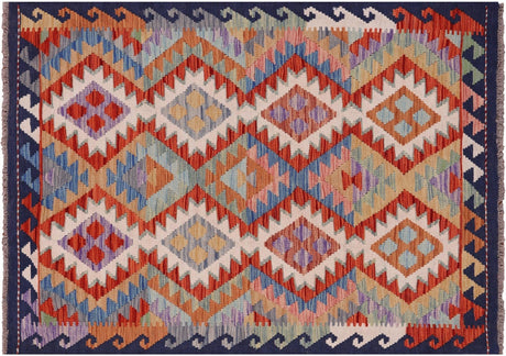Kilim Flat Weave Reversible Wool On Wool Rug - Manhattan Rugs