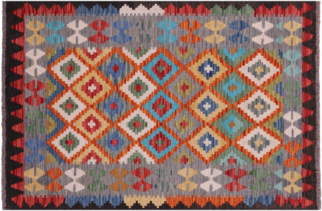 Reversible Wool On Wool Kilim Flat Weave Rug - Manhattan Rugs